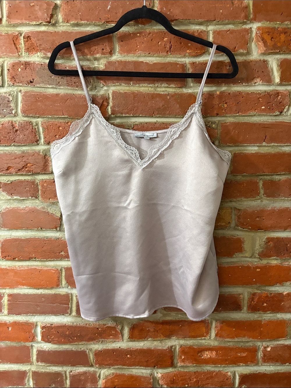 Y2K Lace-Trim Satin Cami Tank Top